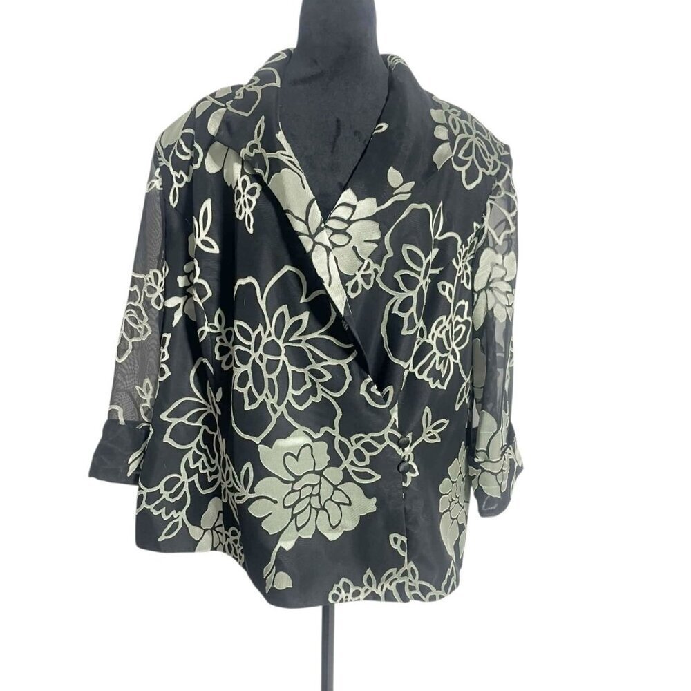 Alex Evenings Size 3X  Top Blouse Cocktail Wedding Guest Floral